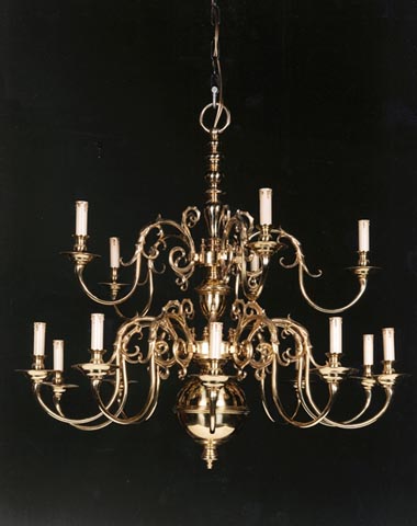 15 light Dutch chandelier