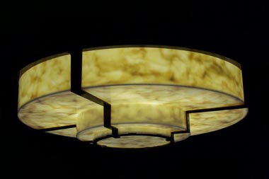 Alabaster effect ceiling light