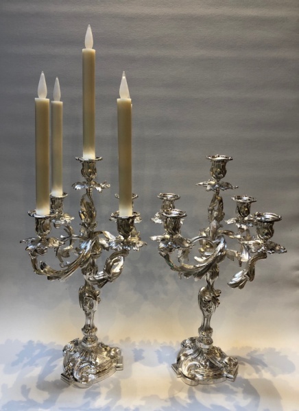 Pair of 5 light candelabra