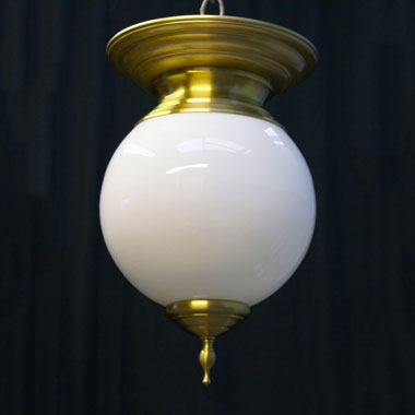 Opal globe light fitting