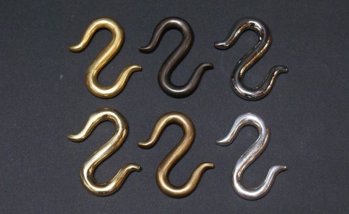 Small Brass S Hooks