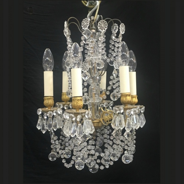 Small beaded French style chandelier