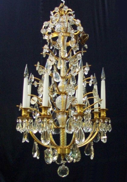 A reproduction French style chandelier