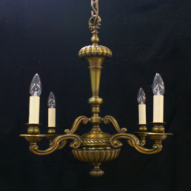 Solid cast brass chandelier